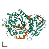 PDB entry 8cqi coloured by chain, front view.