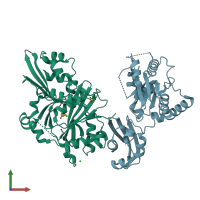 PDB entry 8cri coloured by chain, front view.