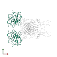 Pikachurin in PDB entry 8d1b, assembly 1, front view.