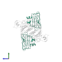 Pikachurin in PDB entry 8d1b, assembly 1, side view.