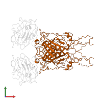 Probable G-protein coupled receptor 179 in PDB entry 8d1b, assembly 1, front view.