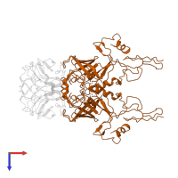 Probable G-protein coupled receptor 179 in PDB entry 8d1b, assembly 1, top view.