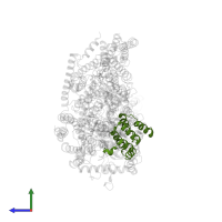 Cytochrome c oxidase subunit 5A, mitochondrial in PDB entry 8d4t, assembly 1, side view.