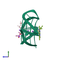 PDB entry 8d79 coloured by chain, side view.