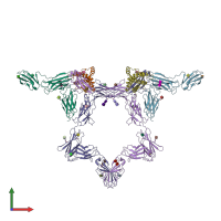 PDB entry 8d82 coloured by chain, front view.