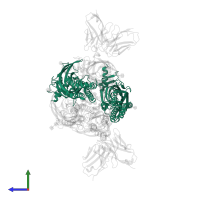 Gamma-aminobutyric acid receptor subunit beta-2 in PDB entry 8dd2, assembly 1, side view.