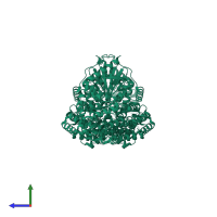 Probable UDP-N-acetylglucosamine--peptide N-acetylglucosaminyltransferase SPINDLY in PDB entry 8dti, assembly 1, side view.