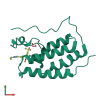 PDB entry 8e17 coloured by chain, front view.