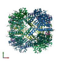 PDB entry 8e71 coloured by chain, front view.