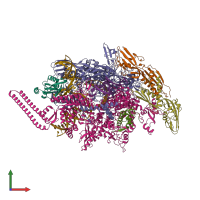 PDB entry 8e74 coloured by chain, front view.