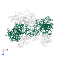 Glutamate receptor ionotropic, NMDA 1 in PDB entry 8e98, assembly 1, top view.