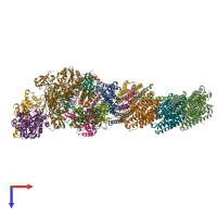 PDB entry 8e9g coloured by chain, top view.