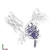 Guanine nucleotide-binding protein G(I)/G(S)/G(T) subunit beta-1 in PDB entry 8e9x, assembly 1, front view.