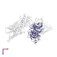 Guanine nucleotide-binding protein G(I)/G(S)/G(T) subunit beta-1 in PDB entry 8e9x, assembly 1, top view.