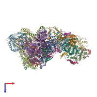 PDB entry 8ec0 coloured by chain, top view.