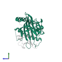 Ig-like domain-containing protein in PDB entry 8ec5, assembly 1, side view.