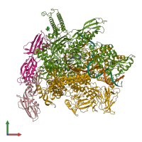 PDB entry 8eg7 coloured by chain, front view.