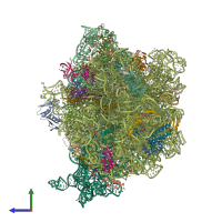 PDB entry 8ekc coloured by chain, side view.