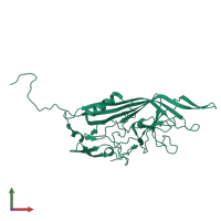 PDB entry 8eu6 coloured by chain, front view.