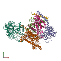 PDB entry 8ew3 coloured by chain, front view.