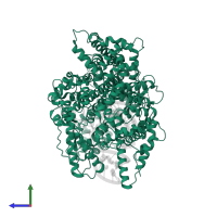 CRISPR-associated endonuclease Cas9 in PDB entry 8ewg, assembly 1, side view.