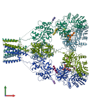 PDB entry 8f0o coloured by chain, front view.