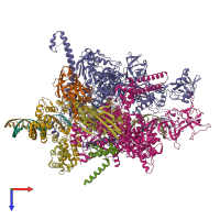 PDB entry 8f1k coloured by chain, top view.