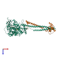 PDB entry 8f30 coloured by chain, top view.