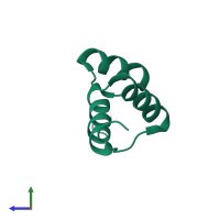 Homeotic protein ultrabithorax in PDB entry 8f36, assembly 1, side view.