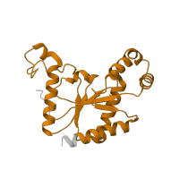 The deposited structure of PDB entry 8fd7 contains 1 copy of Pfam domain PF00625 (Guanylate kinase) in Voltage-dependent L-type calcium channel subunit beta-3. Showing 1 copy in chain C.