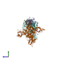 PDB entry 8fd7 coloured by chain, side view.