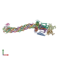 PDB entry 8fed coloured by chain, front view.