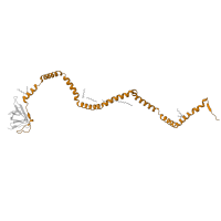 The deposited structure of PDB entry 8fee contains 1 copy of Pfam domain PF11887 (Cholesterol uptake porter CUP1 of Mce4, putative) in Virulence factor Mce family protein, putative. Showing 1 copy in chain C.