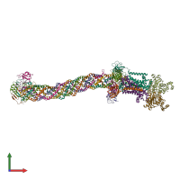 PDB entry 8fee coloured by chain, front view.