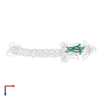 ABC-transporter integral membrane protein in PDB entry 8fee, assembly 1, top view.