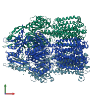 PDB entry 8ffs coloured by chain, front view.