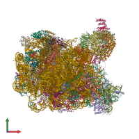 PDB entry 8fl2 coloured by chain, front view.