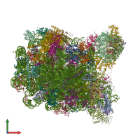 PDB entry 8fl3 coloured by chain, front view.