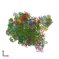 PDB entry 8fl4 coloured by chain, front view.
