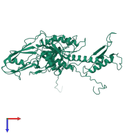 PDB entry 8foy coloured by chain, top view.