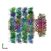 PDB entry 8fwe coloured by chain, front view.