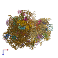PDB entry 8g34 coloured by chain, top view.