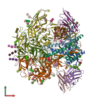 PDB entry 8g4t coloured by chain, front view.