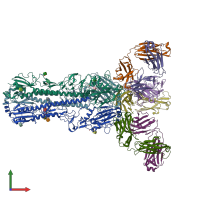PDB entry 8g5a coloured by chain, front view.