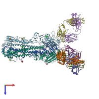 PDB entry 8g5a coloured by chain, top view.