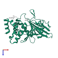 Tyrosine-protein phosphatase non-receptor type 1 in PDB entry 8g6a, assembly 1, top view.