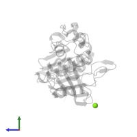 MAGNESIUM ION in PDB entry 8g6a, assembly 2, side view.