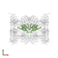 Proteasome subunit beta in PDB entry 8g6e, assembly 1, front view.