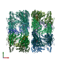 PDB entry 8g7l coloured by chain, front view.