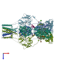 PDB entry 8gc3 coloured by chain, top view.